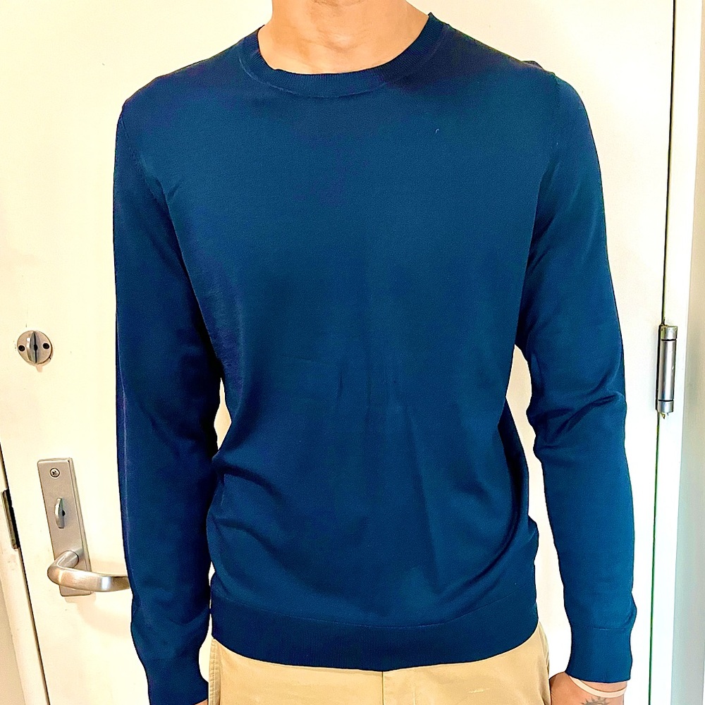 SANDRO PARIS Navy Blue Tech Sweater
